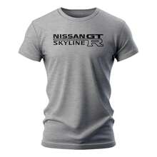 Luxury Casual T-Shirt Nissan Skyline GT-R R34 Ref: 360 - 灰色 - 查看 2