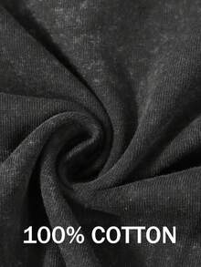 100% Washed Ladies' Crew Neck T-Shirt Sardines, Fish, Olive Oil, Text, Washed Texture. Daily Wear For Spring, Summer And Autumn, Machine Washable, Ideal For Casual Outdoor & Sports, Urban Fashion , Durable Fabric, High-Quality Print, Youth Apparel, Streetwear Style, Soft Fabric, Breathable Material - 黑色 - 查看 4