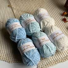 6球/包(50g*6=300g) 100%聚酯柔軟莎麻線適用於編織和針織，線長：480m(80m*6，87碼*6) - 彩色 - 查看 38