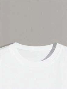 酷炫小熊与滑板图案圆领无袖休闲上衣，适合都市时尚和滑板文化（可机洗） - 白色 - 查看 3