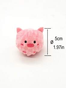 Meowing & Barking Sound Cartoon Cat & Dog Chew Toy, Pet Teeth Cleaning Interactive Toy - Pink - View 5