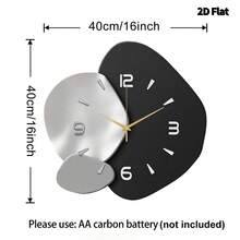 1件装现代简约奢华2D平面挂钟，超静音石英机芯，无滴答声，装饰性静音挂钟，适用于客厅、卧室和办公室，时尚卧室挂钟装饰，独特个性化，超清晰读时，是客厅、卧室、办公室、工作室、家庭、书房、厨房和咖啡厅的理想时钟装饰，是送给朋友和家人的完美装饰礼物。 - 彩色 - 查看 18