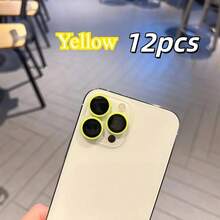 12 片装夜光陶瓷鹰镜头屏幕保护膜 - 兼容 17/16/15/14/13/12/11 - 可作为情人节、感恩节、万圣节和圣诞节礼物 - 防刮擦、防污、实用。 - 黃色 - 查看 30