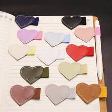 1pc Heart-Shaped Faux Leather Pen Holder, Designed For Notebooks, Diaries, Planners And Tablet Sleeves. This Self-Adhesive Pen Case Comes With An Elastic Band, Suitable For Pencils, Styluses, Book Pages, Laptop Pens And Apple Pencil, Making It A Perfect Gift For Wedding Anniversary Or Valentine's Day! - Multicolor - View 6