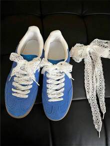 Koreanische Spitze Schleifen Schnürsenkel, Nische Atmosphäre Haargummis, geeignet für Sportschuhe & Lässig Schuhe, schwarz passend für den täglichen Sommer-Outfit - Verschiedenfarbig - Übersicht 4