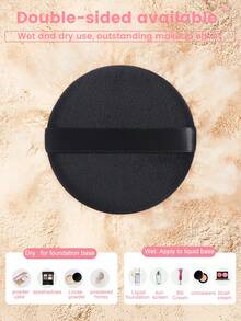 47PCS Makeup Tools Set Including:20PCS Makeup Brush Set+1pc Multi-Functional Zipper Toiletry And Cosmetic Bag Waterproof+1pc Hairband+2PCS Hand Bowl Strap+1pc Makeup Brush Cleaning Tools+1pc Eyelash Curler+3PCS Circular Powder Puffs+6PCS Makeup Sponges+3PCS Mini Makeup Sponges+6PCS Triangle Powder Puffs+3PCS Mini Air Cushion Powder Puffs,All-In-One & Beginner-Friendly | Travel-Ready & Gift-Ready | Perfect For Newbies/Her - Multicolor - View 4