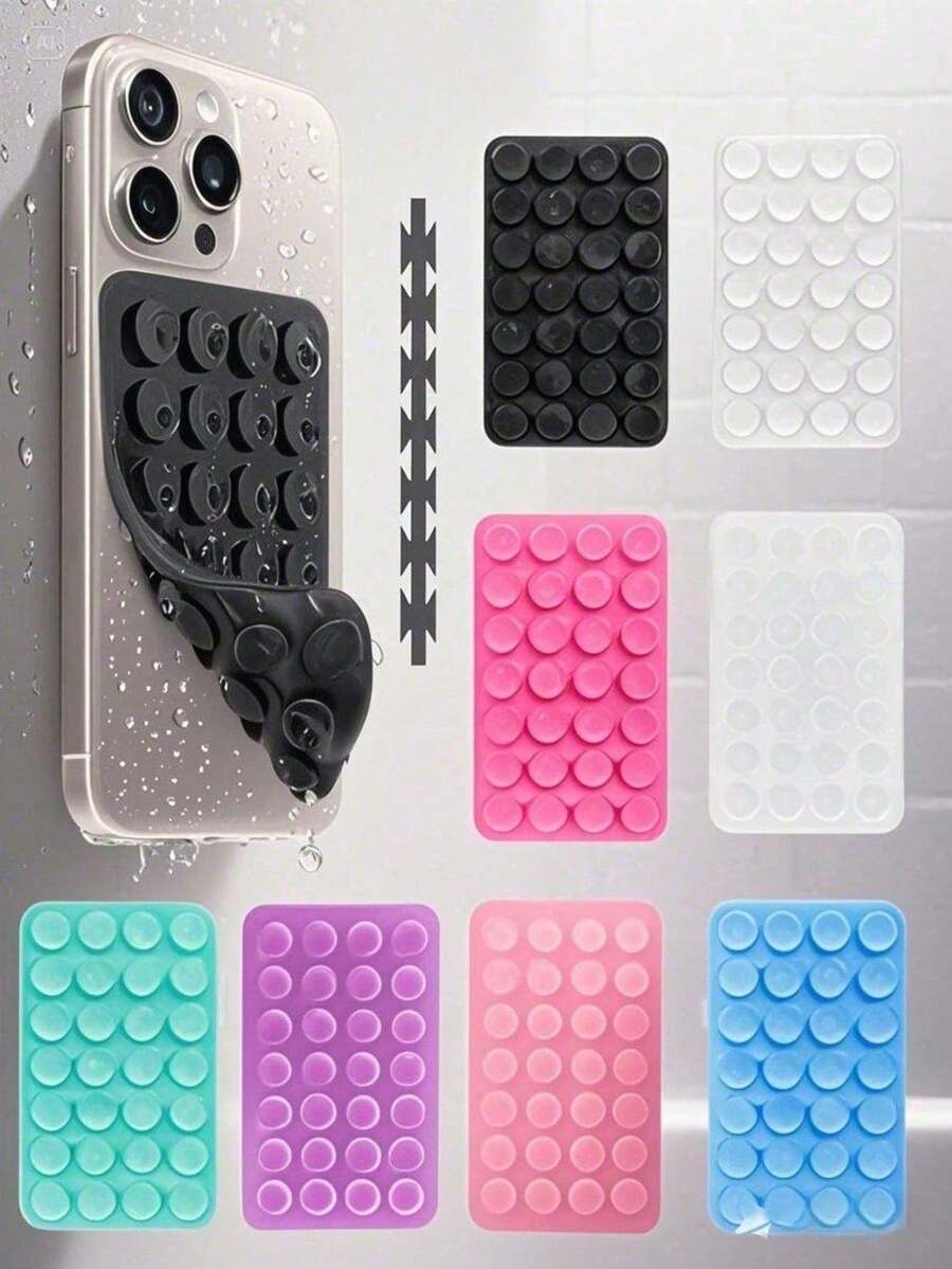 1pc Silicone Suction Cup Phone Holder, Suction Cup Phone Ring, Octopus Phone Stand, Sticky Phone Ring, Sticky Phone Holder