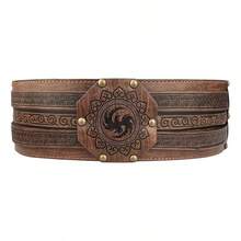 Medieval Wide Belt Suitable For Renaissance Fairs, Historical Costumes & Role-Playing - Medieval Belt For Stage Props, Themed Events, Renaissance Dance (Comfortable Wearable) - A - View 9