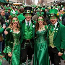 12-Piece St. Patrick's Day Sequin Clover Boppers, Shamrock Sunglasses & Temporary Tattoos Set - Irish Party Costume Accessories - 彩色 - 查看 6
