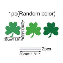 6件套圣帕特里克节户外庭院装饰牌，带金属支架，圣帕特里克节庭院装饰，圣帕特里克节三叶草装饰 - 多色 - 查看 9