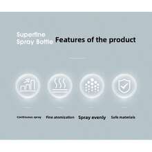 1PC PET 500ml Clear Continuous Fine Mist Spray Bottle, Large Capacity Leak-Proof Refillable Empty Sprayer For Salon Hair Care, Home & Daily Cleaning Use - 容量 - 查看 2