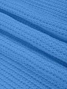 Yuewini 性感优雅针织深V领露背修身连衣裙，适合度假、海滩、情人节、音乐节等场合。 - 藍色 - 查看 9