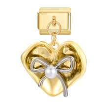 Pulseira modular com pingente interligável, decorada com elementos de coração, laço, lua e flor. Ideal como presente para amigos/casais, perfeita para Natal, Ano Novo, Halloween e Dia dos Namorados. Design encantador, joia em aço inoxidável, produto local, prático e moderno. Essencial para o Natal e o Halloween. Tons outonais, estilo natalino. - M291408 M291580 M292448 - Ver 11