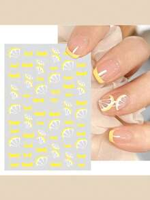 不锈钢角质层推棒、双面指甲锉、指甲打磨器、美甲护理工具、专业灰白指甲抛光块、磁性美甲棒、柠檬香蕉香味美甲贴纸、3D水果美甲贴纸 - 彩色 - 查看 18