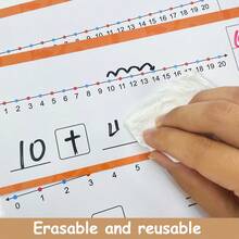 Double Sided Erasable Digital Number Line Cards, Addition And Subtraction Math Game Card, Math Learning Card, Math Learning Aid Tool For Home And School Classrooms, Mathematics Classroom Resource Education Tools - Multicolor - View 8