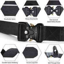 Tactical Waist Bag, Men's Military Elastic Nylon Belt, Suitable For Hiking And Combat, With Quick-Release Buckle - Multicolor - View 5