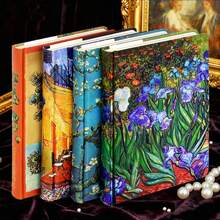 1本，256页，复古硬皮笔记本 - 梵高艺术，彩色内页，烫金激光压纹，计划本，DIY剪贴簿，便携式日记本，旅行日志，学校办公用品，完美礼物 - 單件 - 查看 11