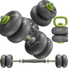 Agilithor Soft Dumbbell Set – 20 Kg Adjustable, Quiet Dumbbell For Home Workouts (Low Noise, Space-Saving, Floor-Friendly) - xám xanh - Xem 8