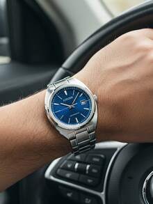 CITIZEN Men's Automatic Mechanical Wristwatch, Stainless Steel Case, Sapphire Crystal Dial, Water Resistant With Calendar Function, Fashionable Men's Watch Suitable For Daily Business And Other Occasions