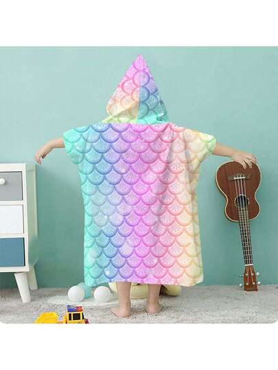 1條現代風格超細纖維矩形吸水更衣毯披肩,多功能,適用於室內浴室和室外沙灘