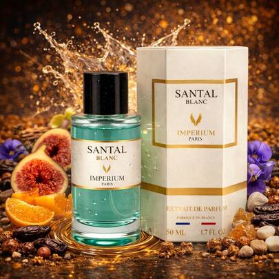 Fragrance World IMPERIUM PARIS WHITE SANTAL 50ML PARFYMEXTRAKT - FIKON MANDARIN NEKTAR LILA SANDELTRÄ UNISEX LYXIG LÅNGVARIG
