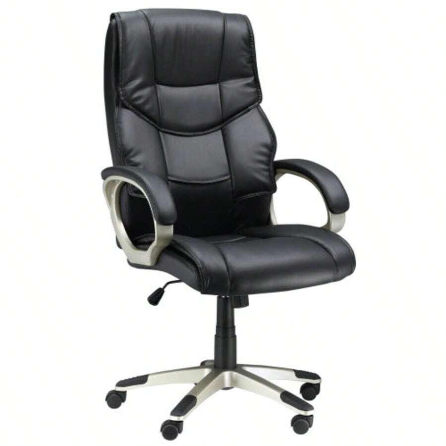 Ergonomic Office Chair, Height Adjustable From 114 To 124 Cm, With Rocking Function. - Black - View 1