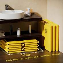 Bồn tắm người lớn gấp gọn dung tích cực lớn 84,5 gallon/320 lít, thiết kế cách nhiệt dày dặn, không cần lắp đặt, có giá treo khăn, thích hợp cho cả tắm nước đá và nước nóng, dễ dàng cất giữ - Vật dụng thiết yếu cho phòng tắm. - Bồn tắm gấp - Xem 6