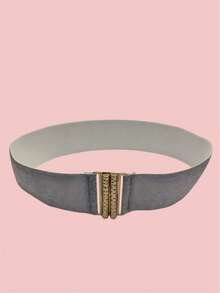 1条弹力腰带，适用于羽绒服和连衣裙，时尚束腰配饰，适合万圣节、教师节、情人节等场合，豹纹、纯色、几何图案，休闲百搭，春夏秋冬四季皆宜。 - 彩色 - 查看 8