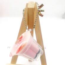 Llavero comestible de pudín, llavero de imitación de gelatina, colgante de pudín apretable de estilo japonés de baja resiliencia, regalo perfecto para cumpleaños, Navidad, Halloween, Pascua - Multicolor - Ver 6