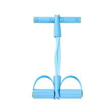 1pc Latex 4-Tube Resistance Band, Elastic Yoga Stretch Band For Comprehensive Fitness Training, Green, Home & Gym Resistance Training Equipment