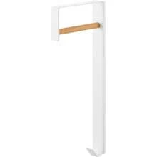 白色锻铁门收纳架，带后置搁板和底部置物架，配有挂钩、围巾帽架、包包和小物件收纳架，卧室、走廊、衣橱和旅行用多功能收纳架——经久耐用，节省空间，方便取用，时尚美观，是现代衣橱和配饰收纳的理想之选。 - 彩色 - 查看 8