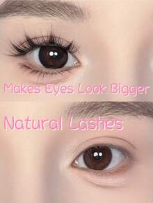 100pcs Self-Adhesive Cute Rabbit Eyelashes, No Glue Needed, C-Curl, 12mm Length, 5D Shiny & Glamorous, Korean Fairy Rabbit Style, Cartoon Design Eyelashes - Soft & Comfortable, Lightweight & Natural, For Daily Wear, Parties, Stage Makeup, Essential Makeup Tool, DIY Easy To Wear, Suitable For Beginners & Reusable, Great Gift For Girlfriends, Festivals - C - View 3