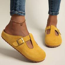 Fashionable And Versatile New Style Women's Slip-On Large Size Women's Shoes With Soft Soles, Comfortable And Non-Tiring Half-Slip - Yellow - View 6