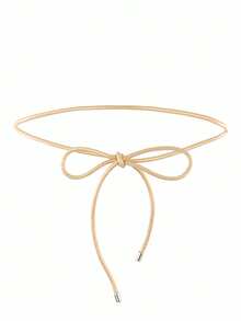 1pc Solid Color PU Waist Rope, Suitable For Pairing With Dresses - Waist Rope - View 2