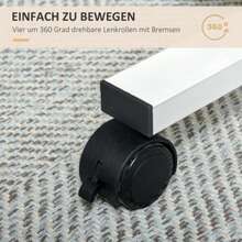 Height-Adjustable Sit-Stand Desk With Casters - Save Laptop Desk, Natural White, 70-110 Cm, Up To 70 Kg