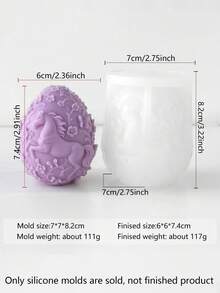 Year Of The Horse Limited Edition Floral & Pony & Easter Egg, Heat Resistant | High Elasticity Silicone Mold, Multi-Purpose - For Making Candles, Plaster/Painting, Squeezy Toys/Stress Relief, Photography Backdrops, Holiday Home Decor, Family Celebration Party Gifts, Handmade Craft Gifts, Flexible And Easy To Clean, Reusable - Pony & Flowers - View 6