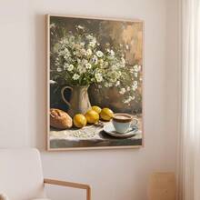 لوحة جدارية على قماش، ديكور جداري مؤطر، لوحة طبيعة صامتة للليمون العتيقة، ديكور مطبخ ريفي، لوحة زيتية لمطبخ كوخ ريفي، لوحة جدارية للليمون، ديكور ريفي صيفي عتيق، لوحة فنية لكوخ ريفي، لوحة فاكهة قديمة، ديكور ربيعي، ديكور جداري ربيعي - فن الليمون - مشاهدة 7