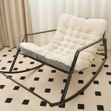 Mecedora Ergonómica Moderna, Sillón Para La Siesta - Beis - Ver 12