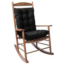 Outdoor Indoor Waterproof Seat Chair Outdoor & Indoor Waterproof Seat Chair Cushions With Ties Chair Back Cushion Recliner Seat Mat Outdoor Dining Chair Cushion For Patio Cushion Furniture - 黑色 - 查看 7