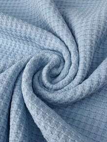 女士夏季双色圆领短袖简约休闲日常T恤上衣，可爱女士夏季上衣 - 藍色 - 查看 3