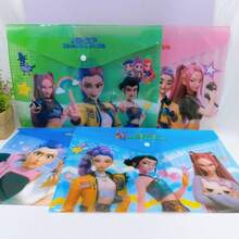 Mattel K-POP Witch Hunting Girl Group A4 Document Folder, Cartoon Subject Pouch For Middle/Elementary School Students - A4 - View 7