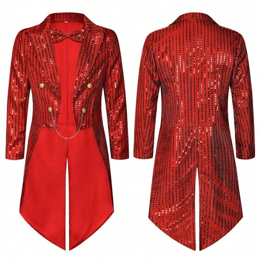 Men Cosplay Clothing - Red - View 1