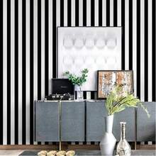 1 rolă de tapet cu dungi alb-negru, hârtie de contact cu dungi decojită și lipită, potrivită pentru hârtie de contact alb-negru pentru dulap, tapet detașabil autoadeziv modern, impermeabil pentru dormitor și baie, hârtie decorativă pentru casă - Alb-negru - Vizualizare 14