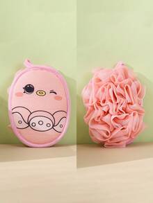 Juego esencial para el baño del bebé - Esponja y estropajo de baño 2 en 1, guantes antideslizantes para el baño del bebé, diseño colgante grueso, esponja de baño suave y sin desprendimiento, toalla de baño para bebé de doble cara - Multicolor - Ver 13