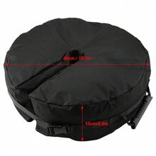 Sacos de arena redondos fijos para parasoles de patio - Negro - Ver 8