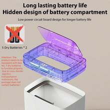 15L/3.96 Gallon Smart Bathroom Trash Can,White Intelligent Sensing Garbage Bin,Non-Contact Narrow Smart Sensor Trash Can,Smart Home Automatic Bagging Electronic Trash Can(No Battery) - 白色 - 查看 9