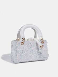 1pc Women's New Fashion Sequin Elegant Handbag, High-End Shoulder Crossbody Bag, Chain Bag, Coin Purse, Wallet, Mother-Daughter Matching Bag, Clutch, Evening Bag, Suitable For Daily Use, Party, Travel, Ideal Gift - Multicolor - View 12
