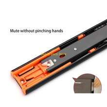 Rieles para cajones 97QC Guías resistentes extensión completa Rieles con capacidad carga 55,12 MRJS - Amortiguador de 18 pulgadas y 45 cm - Ver 5