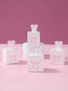 24pcs Pink Bow Gift Boxes, Cute Bow Gift Packaging Bags, Bow Themed Birthday Party Decorations, Birthday Holiday Party Gift Packaging Supplies, Wedding Bridal Shower Baby Shower Gender Reveal Decoration Supplies,Bow Decoration Favor Boxes,Ladies Party Gift Packaging Boxes, Kitchen Packaging Supplies, Party Favors - Bow - View 6