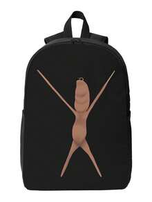 Marcus The Worm Out Of I'm Going To Obliterate Your Toilet Urban Chic Polyester Backpack Comfortable And Perfect For Everyday Outfits. - Black - View 2